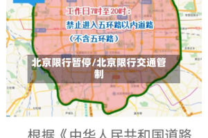 北京限行暂停/北京限行交通管制
