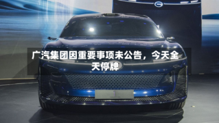 广汽集团因重要事项未公告，今天全天停牌