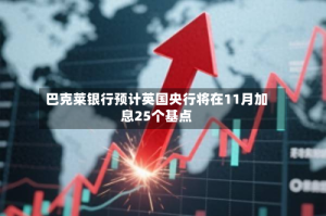 巴克莱银行预计英国央行将在11月加息25个基点