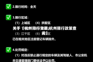 关于【杭州限行变更,杭州限行政策查询】
