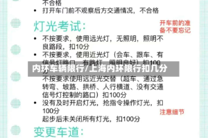 内环车辆限行/上海内环限行扣几分