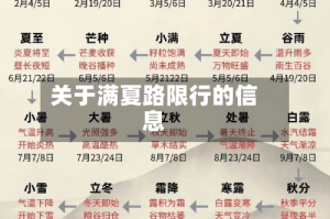 关于满夏路限行的信息