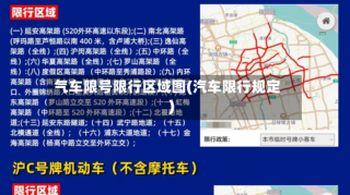 气车限号限行区域图(汽车限行规定)