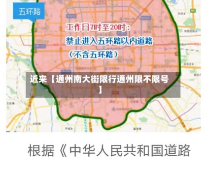 近来【通州南大街限行通州限不限号】