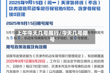 上午今天几号限行/今天几号限号