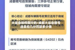 大运会如何限行的/成都大运会限号违章扣几分罚款多少钱