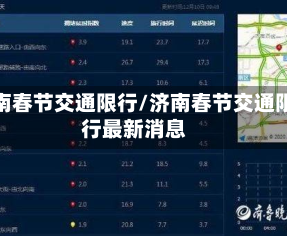 济南春节交通限行/济南春节交通限行最新消息