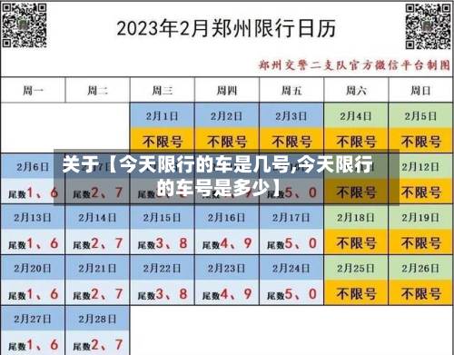 关于【今天限行的车是几号,今天限行的车号是多少】-第1张图片