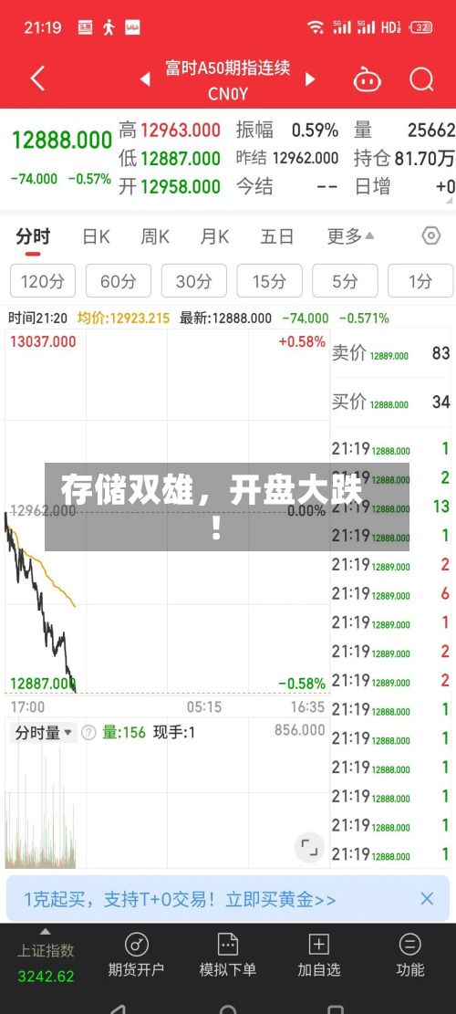 存储双雄，开盘大跌！-第3张图片
