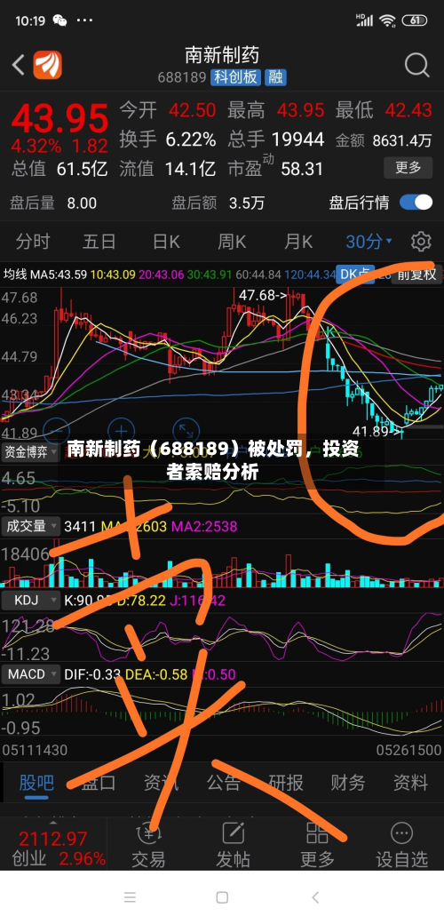 南新制药（688189）被处罚	，投资者索赔分析-第1张图片