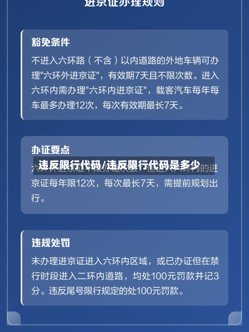 违反限行代码/违反限行代码是多少-第1张图片