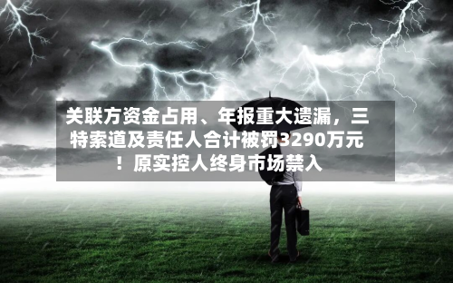 关联方资金占用、年报重大遗漏，三特索道及责任人合计被罚3290万元！原实控人终身市场禁入-第3张图片
