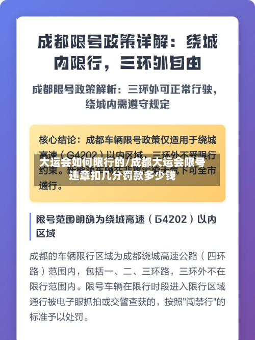 大运会如何限行的/成都大运会限号违章扣几分罚款多少钱-第1张图片