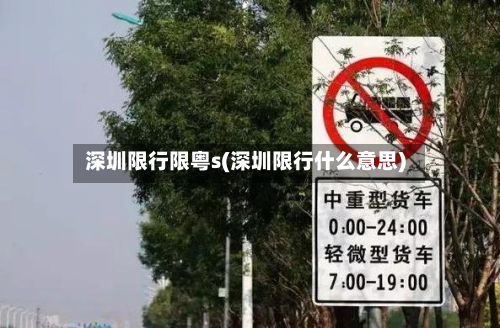 深圳限行限粤s(深圳限行什么意思)-第1张图片