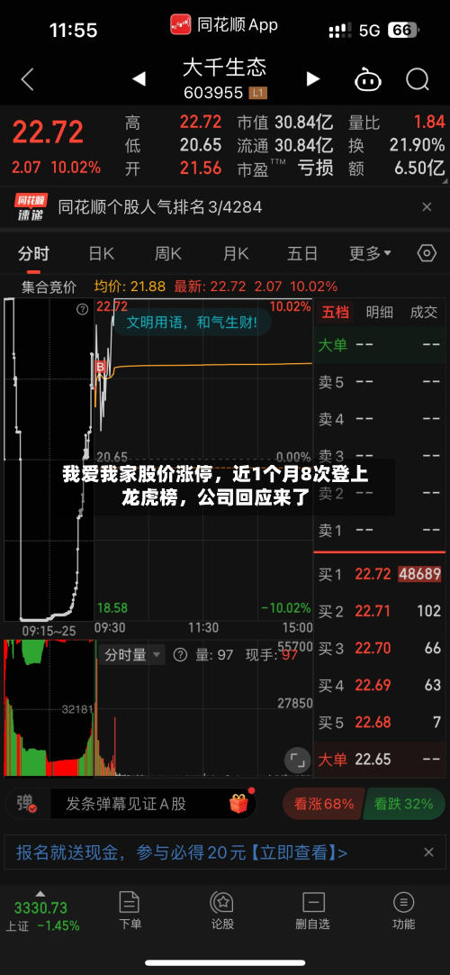 我爱我家股价涨停	，近1个月8次登上龙虎榜，公司回应来了-第2张图片