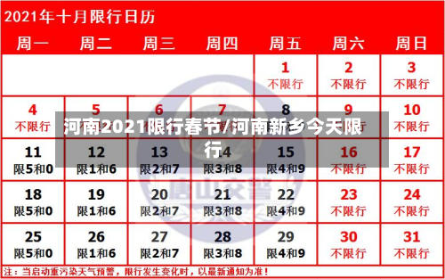 河南2021限行春节/河南新乡今天限行-第3张图片