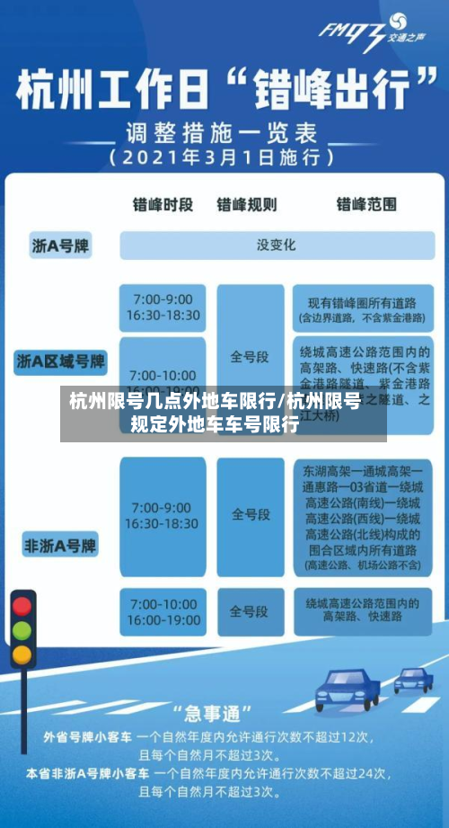 杭州限号几点外地车限行/杭州限号规定外地车车号限行-第1张图片